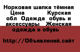 Норковая шапка тёмная › Цена ­ 5 000 - Курская обл. Одежда, обувь и аксессуары » Женская одежда и обувь   